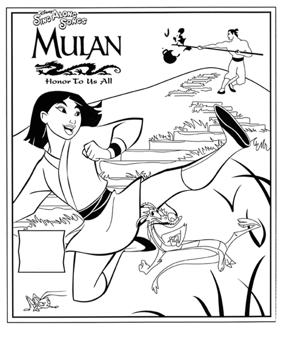 Mulan Color Pages 9