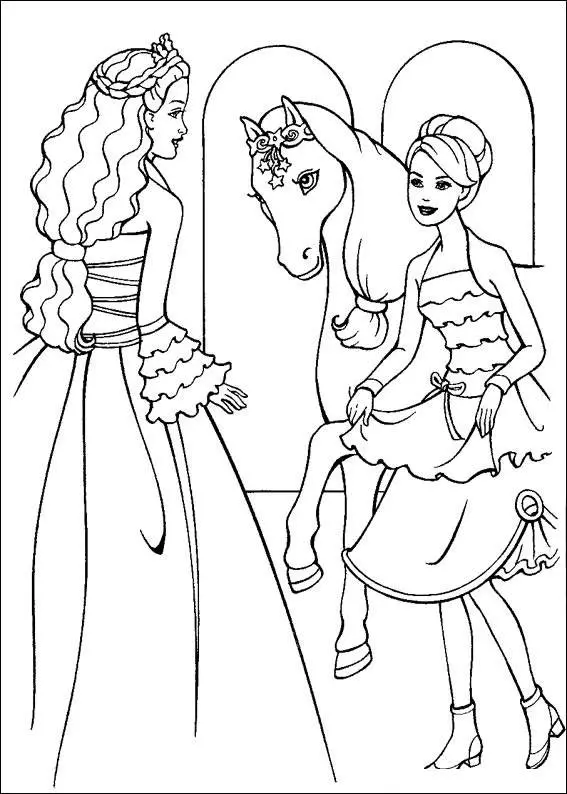 Barbie Thumbelina Color Pages 6