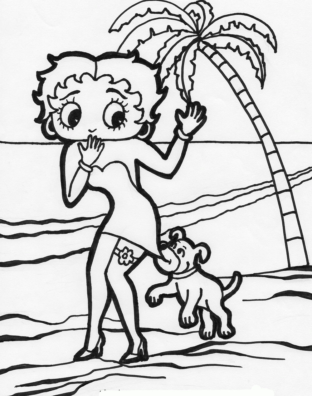 Betty Boop Color Pages 1