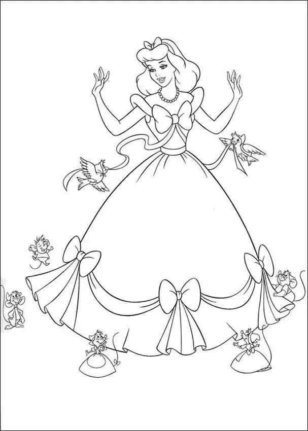 Cinderella 3 Color Pages 3