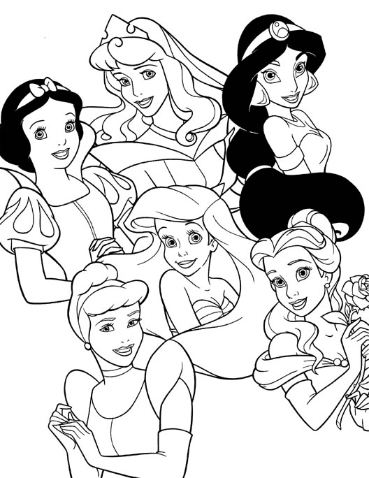 Disney Princess Color Pages 2