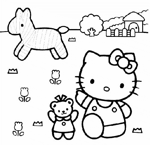 Hello Kitty Color Pages 3