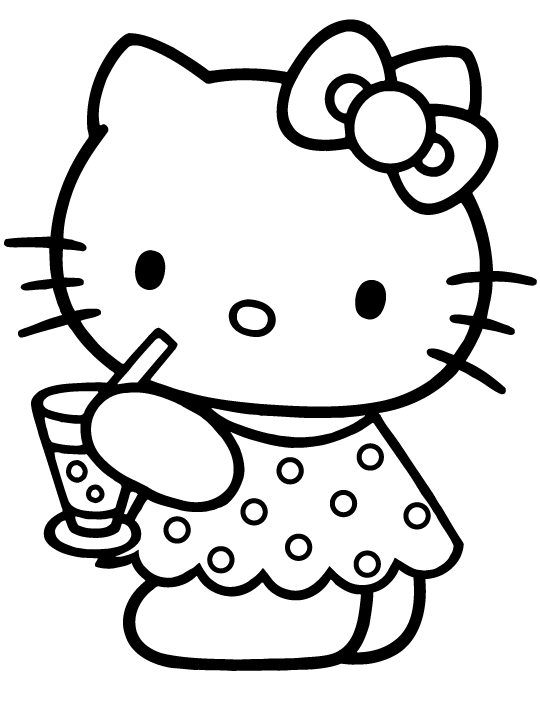 Hello Kitty Color Pages 4