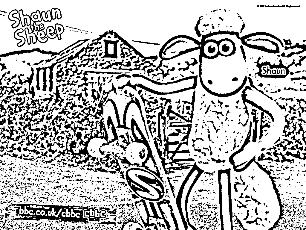 Shaun The Sheep Color Pages 5