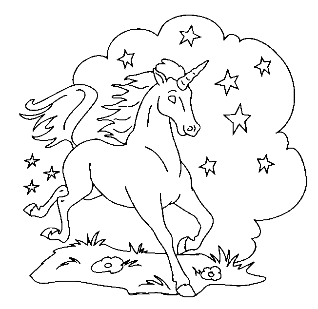 Unicorn Color Pages 6